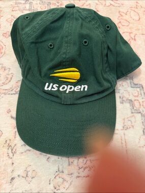 US Open Presidents Embroidered Logo Baseball Cap - Dark Green with Yellow Accent